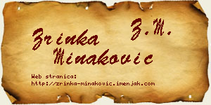 Zrinka Minaković vizit kartica